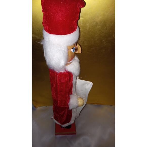 North Pole Trading Co 24" List Santa Christmas Holiday Nut Cracker - Picture 4 of 7
